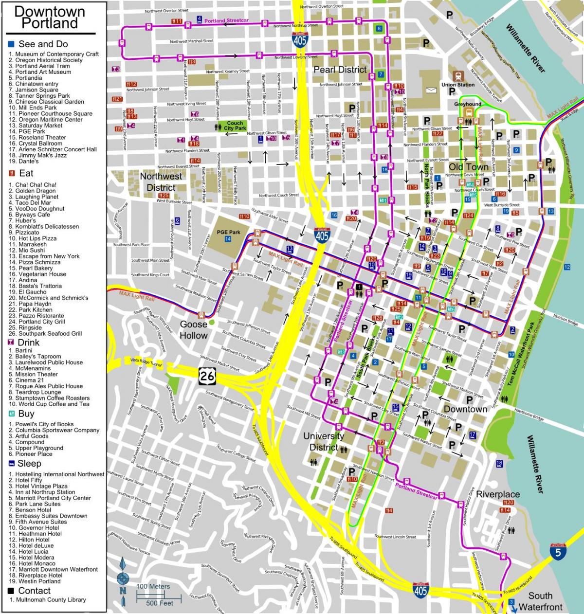 Portland ou mapa de rua