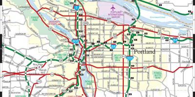 Mapa de Portland e western railroad