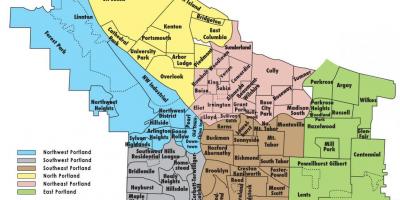 Zoneamento mapa de Portland